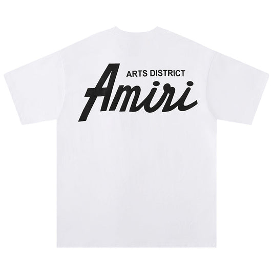 AMRI White Cotton T-shirt