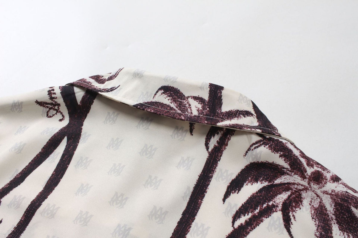 AMRI Twisted Palms silk shirt